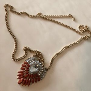 Ann Taylor crystal sweater necklace